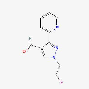 1-(2-fluoroethyl)-3-(pyridin-2-yl)-1H-pyrazole-4-carbaldehyde