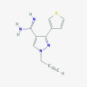 1-(prop-2-yn-1-yl)-3-(thiophen-3-yl)-1H-pyrazole-4-carboximidamide