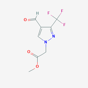 molecular formula C8H7F3N2O3 B1483004 methyl 2-(4-formyl-3-(trifluoromethyl)-1H-pyrazol-1-yl)acetate CAS No. 2098077-34-8