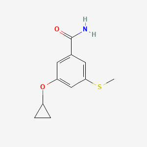 3-Cyclopropoxy-5-(methylthio)benzamide