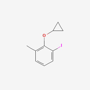 molecular formula C10H11IO B14830059 2-Cyclopropoxy-1-iodo-3-methylbenzene 