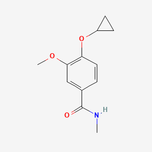 molecular formula C12H15NO3 B14830072 4-Cyclopropoxy-3-methoxy-N-methylbenzamide 