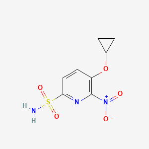 molecular formula C8H9N3O5S B14830085 5-Cyclopropoxy-6-nitropyridine-2-sulfonamide 