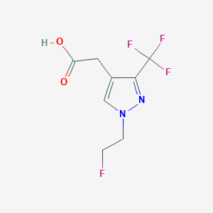 molecular formula C8H8F4N2O2 B1483009 2-(1-(2-fluoroethyl)-3-(trifluoromethyl)-1H-pyrazol-4-yl)acetic acid CAS No. 2097973-29-8