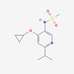 molecular formula C12H18N2O3S B14830092 N-(4-Cyclopropoxy-6-isopropylpyridin-3-YL)methanesulfonamide 