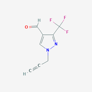 molecular formula C8H5F3N2O B1483012 1-(prop-2-yn-1-yl)-3-(trifluoromethyl)-1H-pyrazole-4-carbaldehyde CAS No. 2092500-25-7