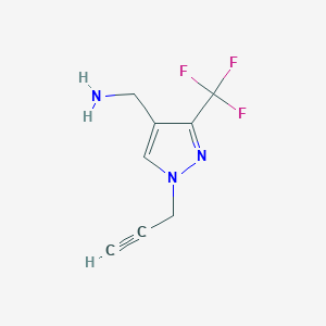(1-(prop-2-yn-1-yl)-3-(trifluoromethyl)-1H-pyrazol-4-yl)methanamine