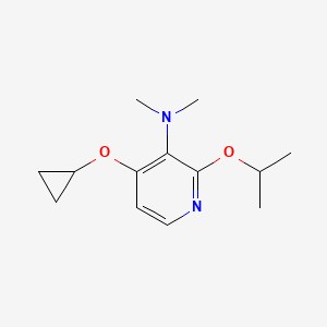 molecular formula C13H20N2O2 B14830180 4-Cyclopropoxy-2-isopropoxy-N,N-dimethylpyridin-3-amine 