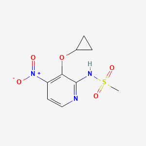 molecular formula C9H11N3O5S B14830182 N-(3-Cyclopropoxy-4-nitropyridin-2-YL)methanesulfonamide 