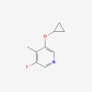 molecular formula C9H10FNO B14830188 3-Cyclopropoxy-5-fluoro-4-methylpyridine 