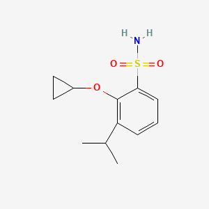 molecular formula C12H17NO3S B14830232 2-Cyclopropoxy-3-isopropylbenzenesulfonamide 