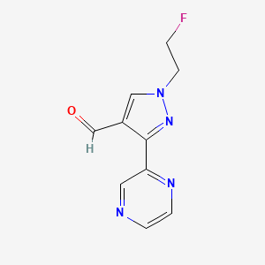 1-(2-fluoroethyl)-3-(pyrazin-2-yl)-1H-pyrazole-4-carbaldehyde