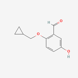 2-(Cyclopropylmethoxy)-5-hydroxybenzaldehyde