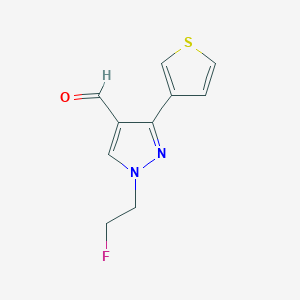 molecular formula C10H9FN2OS B1483026 1-(2-fluoroethyl)-3-(thiophen-3-yl)-1H-pyrazole-4-carbaldehyde CAS No. 2097971-80-5