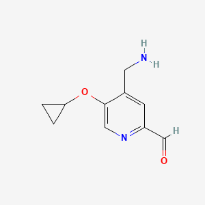 4-(Aminomethyl)-5-cyclopropoxypicolinaldehyde