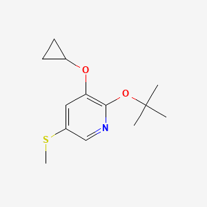 2-Tert-butoxy-3-cyclopropoxy-5-(methylthio)pyridine