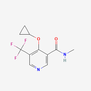 molecular formula C11H11F3N2O2 B14830284 4-Cyclopropoxy-N-methyl-5-(trifluoromethyl)nicotinamide 