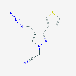 2-(4-(azidomethyl)-3-(thiophen-3-yl)-1H-pyrazol-1-yl)acetonitrile