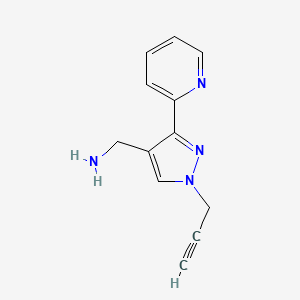 molecular formula C12H12N4 B1483030 (1-(prop-2-yn-1-yl)-3-(pyridin-2-yl)-1H-pyrazol-4-yl)methanamine CAS No. 2091121-56-9