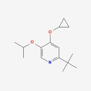 molecular formula C15H23NO2 B14830329 2-Tert-butyl-4-cyclopropoxy-5-isopropoxypyridine 