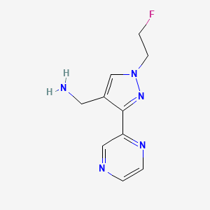 (1-(2-fluoroethyl)-3-(pyrazin-2-yl)-1H-pyrazol-4-yl)methanamine