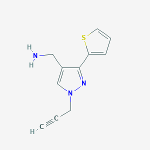 (1-(prop-2-yn-1-yl)-3-(thiophen-2-yl)-1H-pyrazol-4-yl)methanamine
