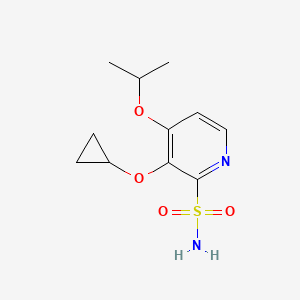 molecular formula C11H16N2O4S B14830340 3-Cyclopropoxy-4-isopropoxypyridine-2-sulfonamide 