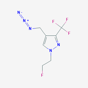 molecular formula C7H7F4N5 B1483035 4-(azidomethyl)-1-(2-fluoroethyl)-3-(trifluoromethyl)-1H-pyrazole CAS No. 2097972-49-9