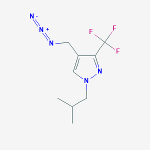 molecular formula C9H12F3N5 B1483038 4-(叠氮甲基)-1-异丁基-3-(三氟甲基)-1H-吡唑 CAS No. 2098077-88-2