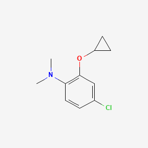 molecular formula C11H14ClNO B14830380 4-Chloro-2-cyclopropoxy-N,N-dimethylaniline 