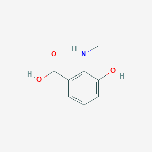 molecular formula C8H9NO3 B14830384 3-Hydroxy-2-(methylamino)benzoic acid 