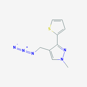 molecular formula C9H9N5S B1483040 4-(azidométhyl)-1-méthyl-3-(thiophène-2-yl)-1H-pyrazole CAS No. 2098077-98-4