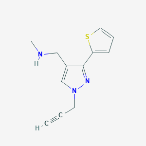 molecular formula C12H13N3S B1483042 N-methyl-1-(1-(prop-2-yn-1-yl)-3-(thiophen-2-yl)-1H-pyrazol-4-yl)methanamine CAS No. 2098078-34-1