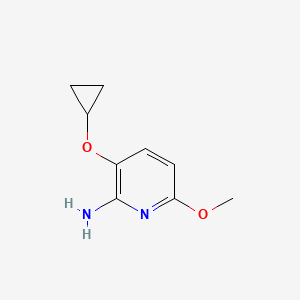 molecular formula C9H12N2O2 B14830454 3-Cyclopropoxy-6-methoxypyridin-2-amine 