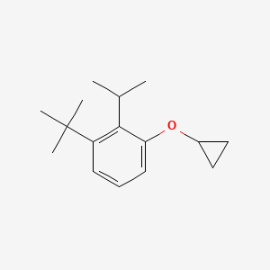 molecular formula C16H24O B14830466 1-Tert-butyl-3-cyclopropoxy-2-isopropylbenzene 