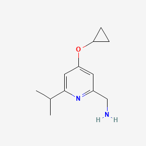 (4-Cyclopropoxy-6-isopropylpyridin-2-YL)methanamine