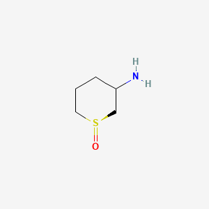 2h-Thiopyran-3-amine, tetrahydro-, 1-oxide, cis-