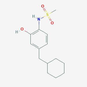 molecular formula C14H21NO3S B14830525 N-(4-(Cyclohexylmethyl)-2-hydroxyphenyl)methanesulfonamide 