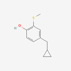 4-(Cyclopropylmethyl)-2-(methylthio)phenol