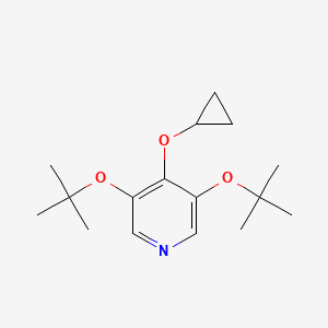 molecular formula C16H25NO3 B14830532 3,5-DI-Tert-butoxy-4-cyclopropoxypyridine 