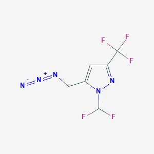 molecular formula C6H4F5N5 B1483057 5-(叠氮甲基)-1-(二氟甲基)-3-(三氟甲基)-1H-吡唑 CAS No. 2097956-26-6