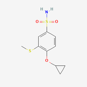 4-Cyclopropoxy-3-(methylthio)benzenesulfonamide