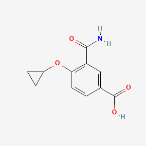 3-Carbamoyl-4-cyclopropoxybenzoic acid