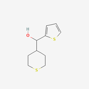 molecular formula C10H14OS2 B1483059 (tetrahydro-2H-thiopyran-4-yl)(thiophen-2-yl)methanol CAS No. 2021172-94-9