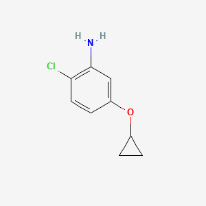 molecular formula C9H10ClNO B14830598 2-Chloro-5-cyclopropoxyaniline 