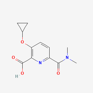 3-Cyclopropoxy-6-(dimethylcarbamoyl)picolinic acid