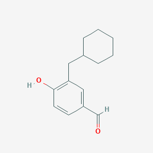 molecular formula C14H18O2 B14830625 3-(Cyclohexylmethyl)-4-hydroxybenzaldehyde 