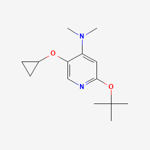 molecular formula C14H22N2O2 B14830636 2-Tert-butoxy-5-cyclopropoxy-N,N-dimethylpyridin-4-amine 