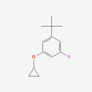 molecular formula C13H17IO B14830650 1-Tert-butyl-3-cyclopropoxy-5-iodobenzene 