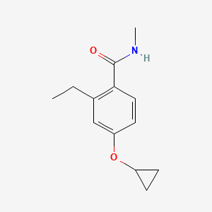 molecular formula C13H17NO2 B14830658 4-Cyclopropoxy-2-ethyl-N-methylbenzamide 